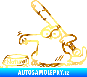 Samolepka Dolej natural levá chrom fólie zlatá zrcadlová