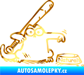Samolepka Dolej natural pravá chrom fólie zlatá zrcadlová