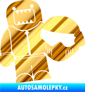 Samolepka Domo 014 pravá Stig chrom fólie zlatá zrcadlová