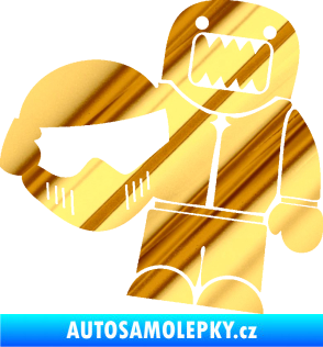Samolepka Domo 014 levá Stig chrom fólie zlatá zrcadlová