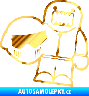 Samolepka Domo 015 pravá  Stig chrom fólie zlatá zrcadlová