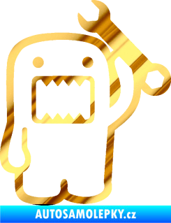 Samolepka Domo 022 pravá mechanik chrom fólie zlatá zrcadlová
