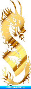 Samolepka Dragon 003 pravá chrom fólie zlatá zrcadlová