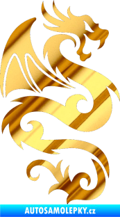 Samolepka Dragon 005 pravá chrom fólie zlatá zrcadlová