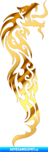 Samolepka Dragon 023 pravá chrom fólie zlatá zrcadlová