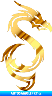 Samolepka Dragon 033 pravá chrom fólie zlatá zrcadlová