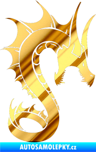 Samolepka Dragon 041 pravá chrom fólie zlatá zrcadlová