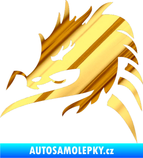 Samolepka Dragon 044 levá chrom fólie zlatá zrcadlová