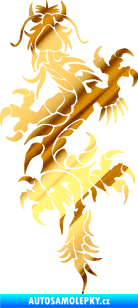 Samolepka Dragon 050 levá chrom fólie zlatá zrcadlová
