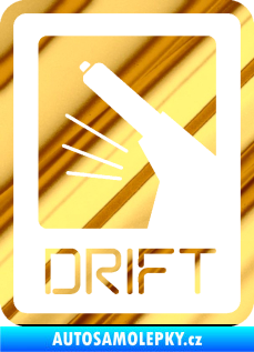 Samolepka Drift 004 chrom fólie zlatá zrcadlová
