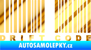 Samolepka Drift code chrom fólie zlatá zrcadlová