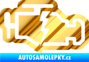Samolepka Engine fail 001 motor chrom fólie zlatá zrcadlová