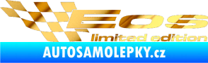 Samolepka Eos limited edition levá chrom fólie zlatá zrcadlová