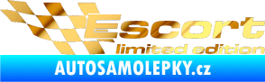 Samolepka Escort limited edition levá chrom fólie zlatá zrcadlová