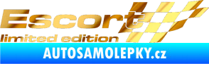 Samolepka Escort limited edition pravá chrom fólie zlatá zrcadlová