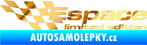 Samolepka Espace limited edition levá chrom fólie zlatá zrcadlová