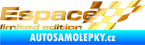 Samolepka Espace limited edition pravá chrom fólie zlatá zrcadlová