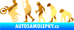 Samolepka Evoluce 002 motokros levá chrom fólie zlatá zrcadlová