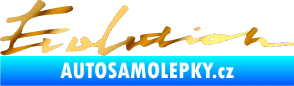 Samolepka Evolution chrom fólie zlatá zrcadlová