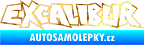 Samolepka Excalibur obrys chrom fólie zlatá zrcadlová
