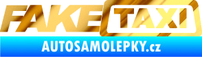 Samolepka Fake taxi nápis chrom fólie zlatá zrcadlová