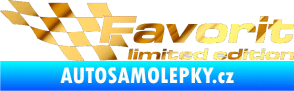 Samolepka Favorit limited edition levá chrom fólie zlatá zrcadlová