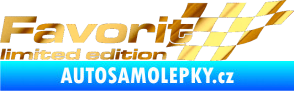 Samolepka Favorit limited edition pravá chrom fólie zlatá zrcadlová