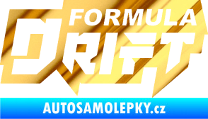 Samolepka Formula drift nápis chrom fólie zlatá zrcadlová
