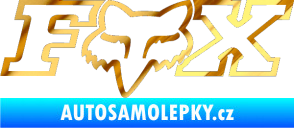 Samolepka Fox 001 chrom fólie zlatá zrcadlová