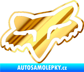 Samolepka Fox 003 chrom fólie zlatá zrcadlová