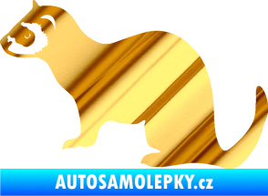 Samolepka Fretka 001 levá chrom fólie zlatá zrcadlová