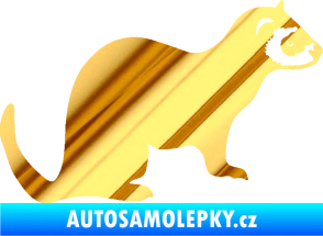 Samolepka Fretka 001 pravá chrom fólie zlatá zrcadlová