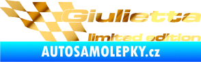 Samolepka Giulietta limited edition levá chrom fólie zlatá zrcadlová