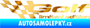 Samolepka Golf limited edition levá chrom fólie zlatá zrcadlová