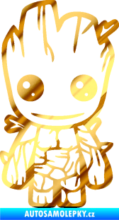 Samolepka Groot 002 levá baby chrom fólie zlatá zrcadlová