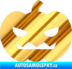 Samolepka Halloween 013 levá chrom fólie zlatá zrcadlová