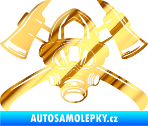 Samolepka Hasič 014 chrom fólie zlatá zrcadlová