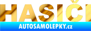 Samolepka HASIČI chrom fólie zlatá zrcadlová