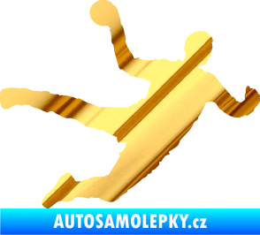 Samolepka Házená 002 pravá chrom fólie zlatá zrcadlová