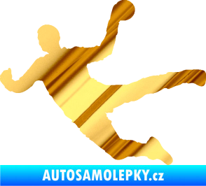 Samolepka Házená 002 levá chrom fólie zlatá zrcadlová