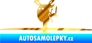 Samolepka Helikoptéra model 001 levá chrom fólie zlatá zrcadlová