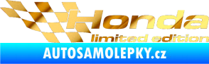 Samolepka Honda limited edition levá chrom fólie zlatá zrcadlová