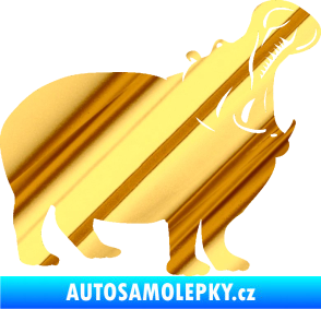 Samolepka Hroch 002 pravá chrom fólie zlatá zrcadlová