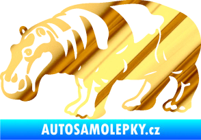 Samolepka Hroch 003 levá chrom fólie zlatá zrcadlová