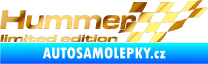 Samolepka Hummer limited edition pravá chrom fólie zlatá zrcadlová