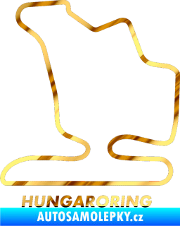 Samolepka Okruh Hungaroring chrom fólie zlatá zrcadlová