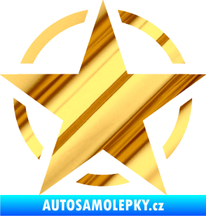 Samolepka Hvězda US Army 001 chrom fólie zlatá zrcadlová