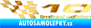 Samolepka i10 limited edition levá chrom fólie zlatá zrcadlová