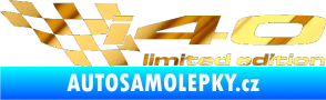 Samolepka i40 limited edition levá chrom fólie zlatá zrcadlová