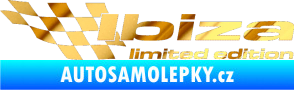 Samolepka Ibiza limited edition levá chrom fólie zlatá zrcadlová